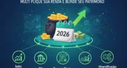 Descubra como ficar rico em 2026 com estratégias realistas. Aprenda sobre Selic, B3, Tesouro Direto, juros compostos e diversificação para multiplicar sua renda e blindar seu patrimônio.